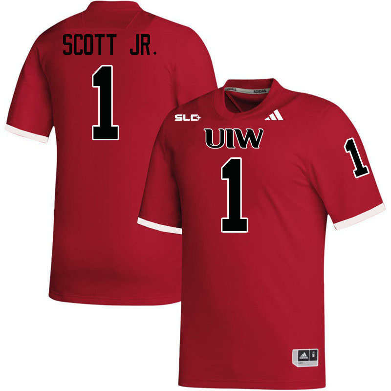 Incarnate Word Cardinals #1 Lindsey Scott Jr. College Football Jerseys,Uniforms-Red